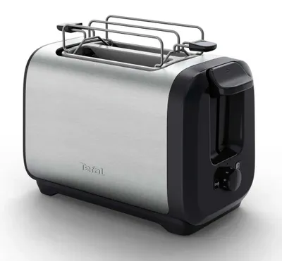 Produktbild von Tefal Subito TT5S18E0, 2 Scheibe(n), Schwarz, Edelstahl, Edelstahl, Tasten, Niveau, Drehregler, 1300 W, 286 mm