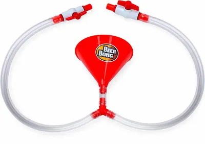 Bierbong Trichter - Party Bierstürzer mit Ventil & Schlauch – Doppel