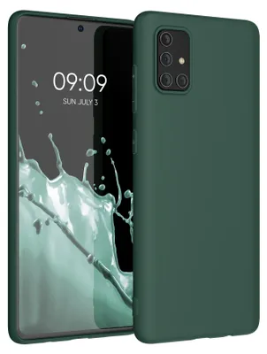 Produktbild von kwmobile Handyhülle für Samsung Galaxy A71 Hülle - TPU Case - Kabelloses Laden - Schutzhülle Cover in Moosgrün