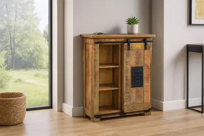 Produktbild von Sideboard Mangoholz massiv bunt Kommode 75 x 36 x 90 cm LIBRO
