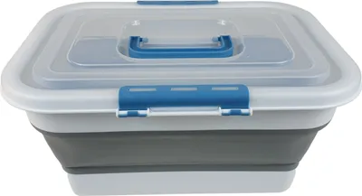 Produktbild von Sesua Faltbare Kunststoffbox mit Deckel 18L Aufbewahrung Camping Haushalt Hobby