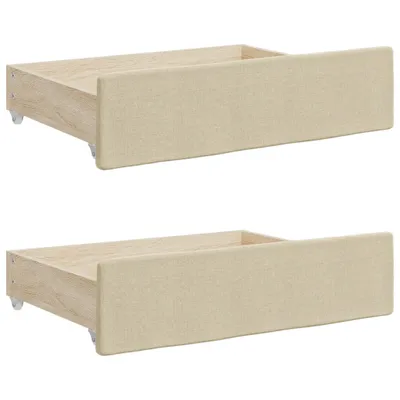 Produktbild von Bettschubladen 2 Stk. Creme Holzwerkstoff und Stoff