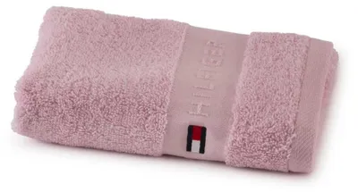 Produktbild von Tommy Hilfiger - Gästehandtuch, Pearl (Rosa), Frottee, 520 g/m², 100% gekämmte Baumwolle, Jacquardborte und Stickerei, weich und saugfähig, 40 x 60 cm