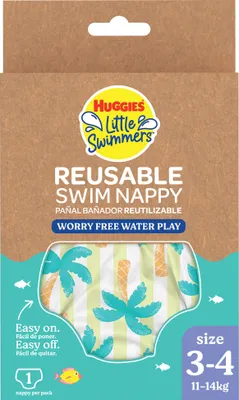 Obrázek produktu pro Huggies Little Swimmers opakovaně použitelné pleny na plavání velikost 3-4 (11-14 kg) Tropical