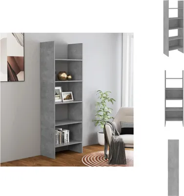 Zdjęcie produktu dla vidaXL Regał betonowy szary 60x35x180 cm materiał drewnopochodny - Regały i biblioteczki