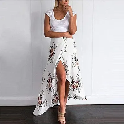 Produktbild von Solidchoice – Langes, lässiges Strandkleid mit Blumenmuster für Damen