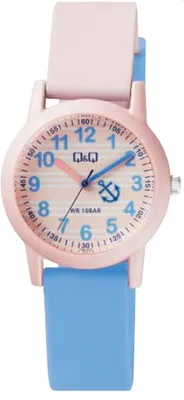 Produktbild von Q&Q Kinderuhr mit Silikonarmband, maritim, 10 ATM