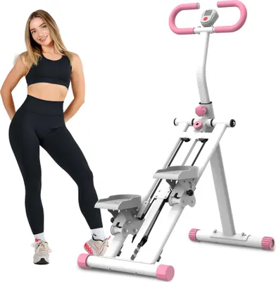 Obrázok produktu pre Schodiskový stepper s nastaviteľným odporom pre domáce tréningové zariadenie Upgrade Ideálny pre domácu posilňovňu, byt a kanceláriu, ružový