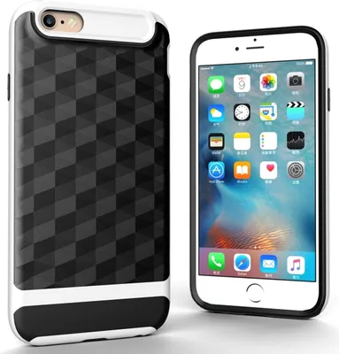 Produktbild von Hülle für Apple iPhone 6 / 6s Backcover Case Handy Schutzhülle - Cover 3D Prisma Design Weiß