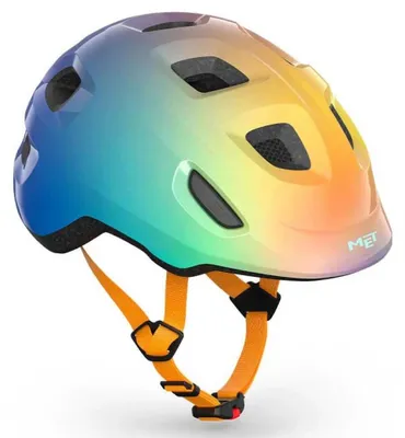 Image de MET Hooray Multicolore/Glossy S (52-55 cm) Casque de vélo pour enfants