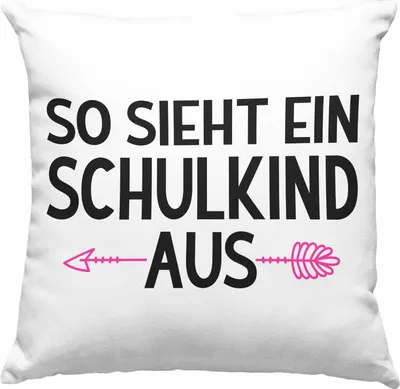 Produktbild von Trendation - Kita Abgängerin 2022 Einschulung Mädchen Geschenk Deko-Kissen mit Füllung 40x40 Schulstart 1. Schultag Schuleinführung Schulanfang Geschenkidee Schulkind Lustig (Grün)
