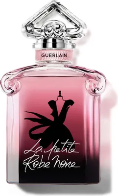 A bottle of Guerlain La Petite Robe Noire Intense Eau de Parfum for women.