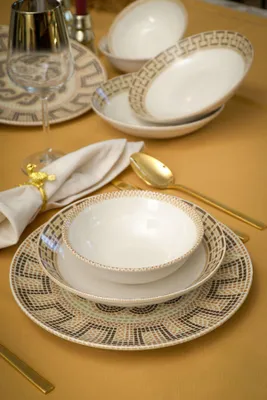 Productafbeelding van Hermia Concept, Efes 18, Servies (18 delen), Meerdere kleuren, Porselein, 25 x 25 x 3 cm