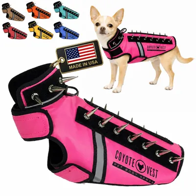 Obrázek produktu pro CoyoteVest SpikeVest: Postroj/vesta pro psy, vhodná pro malé psy, s reflexními prvky