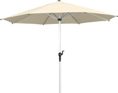 Produktbild von anndora Alu Sonnenschirm naturweiss- 350 cm - rund - Stamm 48mm - Kurbelöffnung - 8 Streben extra stabil