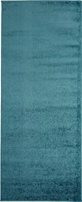 Produktbild von Mazovia Teppich Blau Einfarbig - Teppich für Wohnzimmer, Schlafzimmer gut für Fußbodenheizung - 80x200 cm
