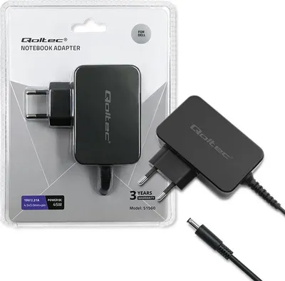 Produktbild von Qoltec Dell Laptop-Netzteil 45W, 19.5V, 2.31A Adapter