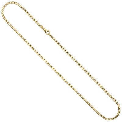 Produktbild von 2,8mm Königskette Halskette Collier aus 333 Gold Gelbgold massiv 55cm