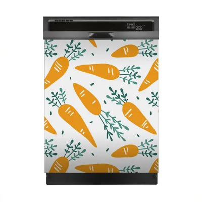 Produktbild von Magnete Dekorative 60x70 cm Küche Magnetmatte Spülmaschine - Doodle Möhre Gemüse