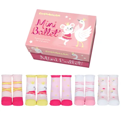 Produktbild von Mini Ballett Cucamelon Socken für Kleinkinder (5 Paar)