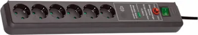 Produktbild von Brennenstuhl Secure-Tec 19.500A Überspannungsschutz-Steckdosenleiste Akustik 6-fach anthrazit 3m H05VV-F 3G1,5, 1159540376