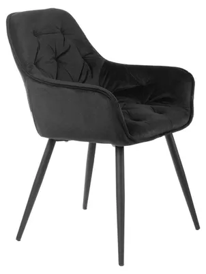Produktbild von HOMLA FLOSSI Veloursstuhl schwarz 57x63x84 cm
