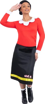 Produktbild von Popeye Olivia Oyl Damen Kostüm mit Perücke Größe: M