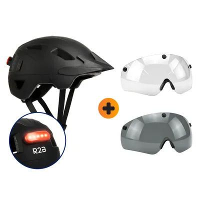Productafbeelding van R2B Speed Pedelec Helm NTA 8776 met 2 Vizieren - M 55-58 cm