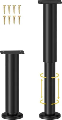 Produktbild von Famanu Möbelbeine verstellbar 18–33 cm - stabile Unterstützung für Bett, Schrank, Tisch und Stuhl