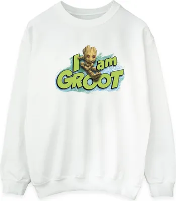 Produktbild von Marvel - "Guardians Of The Galaxy I Am Groot" Sweatshirt für Herren BI25958 (L) (Weiß)