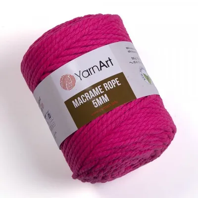 Obrázek produktu pro Yarn Art Macrame Rope 5 mm 85 m 803 Magenta Šňůra