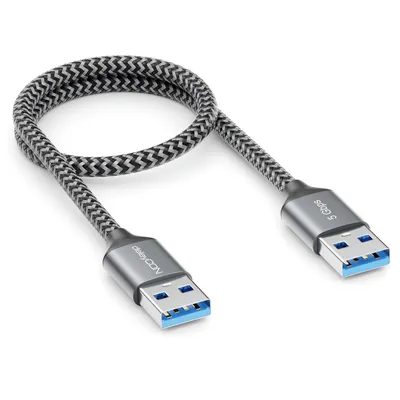 Produktbild von deleyCON 0,30m USB 3.0 Kabel SuperSpeed 5Gbps 2x USB-A Nylon