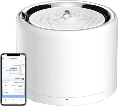 Immagine prodotto di Pompa d'acqua wireless automatica per cani e gatti - Vasca in acciaio inossidabile - Nessun batterio