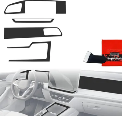 Produktbild von 4in1 Schutzfolien Grizz Protector für Mittelkonsole & Armaturenbrett - Volkswagen Passat B9 12,9" (2024-2025) Schwarz Matt Antifingerprint