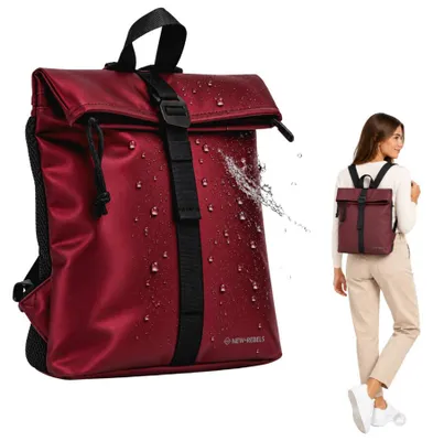Produktbild von Rucksack Damen klein Freizeitrucksack Tasche New Rebels Plane Bag Branson Small Los Angeles - 51.1255 25 Metallic Rot