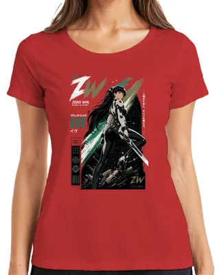 Produktbild von EVE Stellar Blade Extinction Protocol Gaming Japan Y2K Manga Mecha Damen T-Shirt, Rot, L