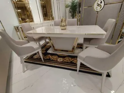 Zdjęcie produktu dla Zestaw 4x Krzesła Do Jadalni Nowoczesne Krzesło Do Jadalni Tapicerowane Krzesło Design Meble Nowe