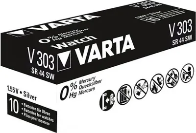Produktbild von Varta Batterie Silver Oxide Knopfzelle 303 Retail (10-Pack) 00303 101 111