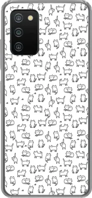 Produktbild von MuchoWow® Handyhülle Schutzhülle Hülle für Telefoonhoesje Samsung Galaxy A03s Mädchen - Katze - Muster - Mädchen - Kinder - Kinder Silikon Softcase Handy Hülle - Schutz