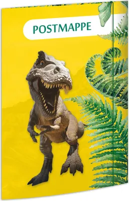 Produktbild von Sammelmappe Postmappe - A4 Tyrannosaurus. Packung mit 3 Stück