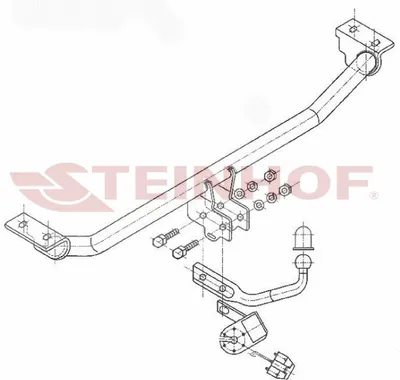 Produktbild von Z548074 Anhängerkupplung passend für TOYOTA Avensis 1997-04/2003 starr