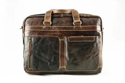 Produktbild von Alpenleder Messenger-Bag Chiemsee Brandy Echt Leder Büffel-Leder