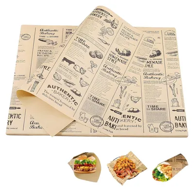 Backpapier Zeitungs-Look 100 Blatt 28x38 cm fettdicht