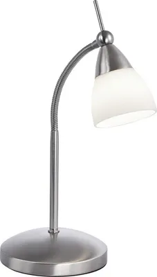 Produktbild von Paul Neuhaus LED Tischleuchte PINO 3 Stufen Touchdimmer Flexarm weiss Glas Klassiker silber Wohnbereich, z.B. Wohnzimmer, Schlafzimmer, Esszimmer, Flur 4001-55, 4001-60, 4001-11