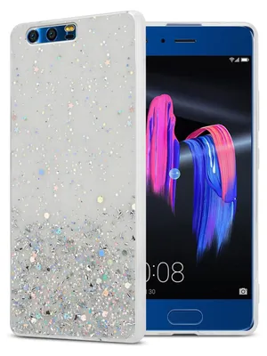Obrázok produktu pre Cadorabo Case for Honor 9 Protective Case in Transparent Mobile Phone Cover TPU Case Glitter Cover Case Glitter