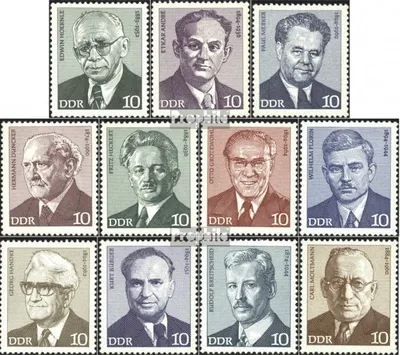 Produktbild von Briefmarken DDR 1974 Mi 1907-1917 (kompl.Ausgabe) gestempelt Persönlichkeiten der deutschen Arbeiterbewegung