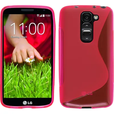 Produktbild von PhoneNatic Case kompatibel mit LG G2 mini - pink Silikon Hülle S-Style + 2 Schutzfolien