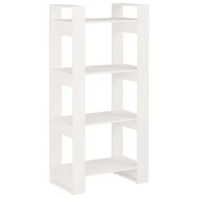 Image de vidaXL Bibliothèque/séparation de pièce blanc 60x35x125 cm bois massif