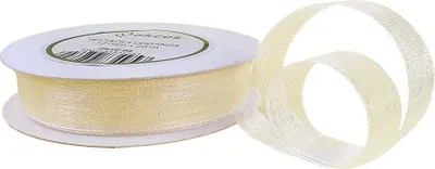 Zdjęcie produktu dla Tasiemka / wstążka organza kremowa 12mm x 23m