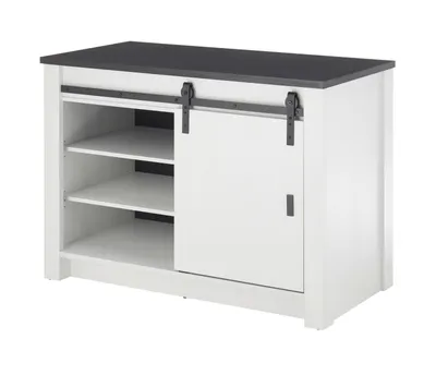 Produktbild von Küchenschrank "Stove" in weiß Pinie Küche Unterschrank für Spüle oder Kochfeld 133 x 93 cm